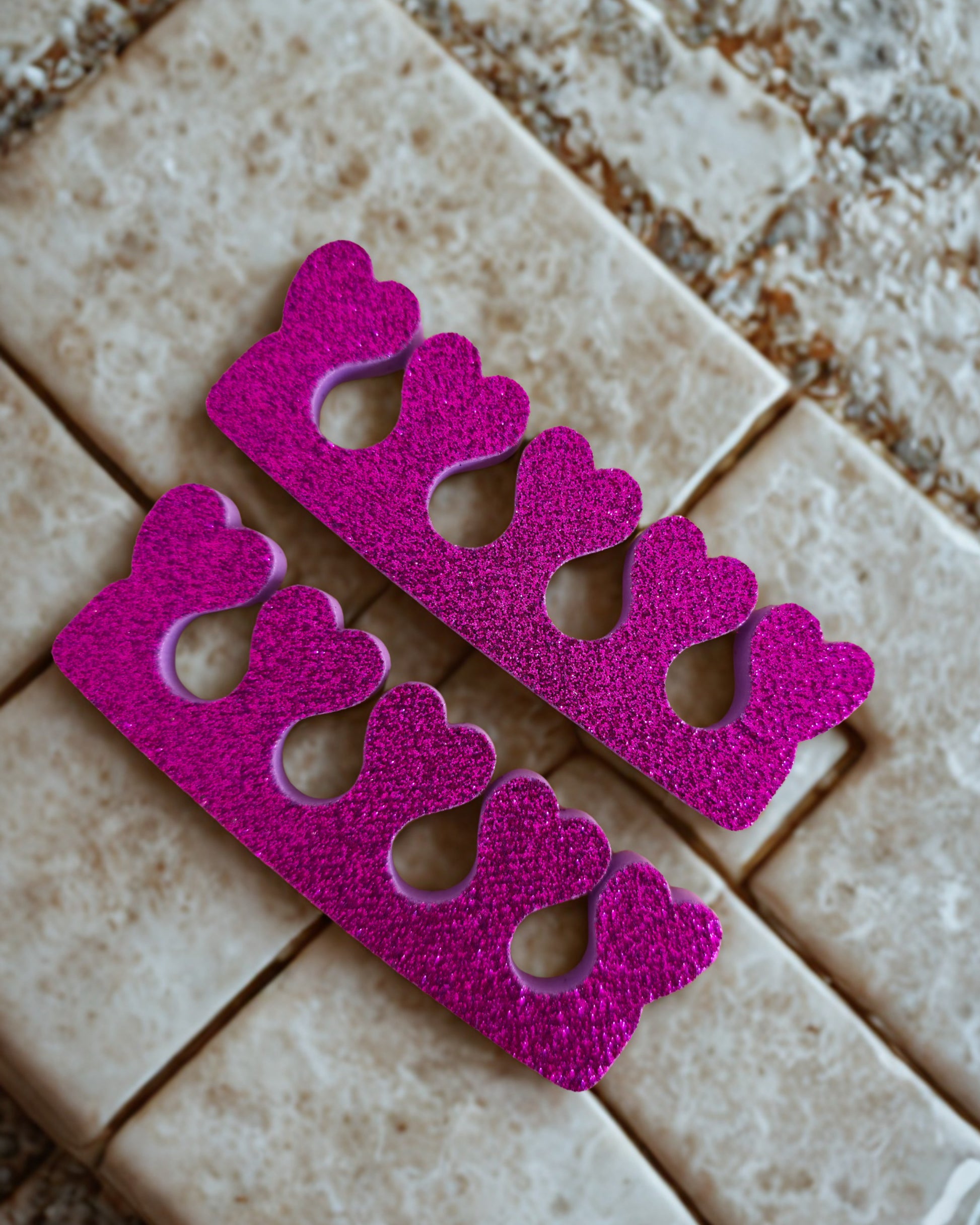 Purple Glitter Toe Dividers