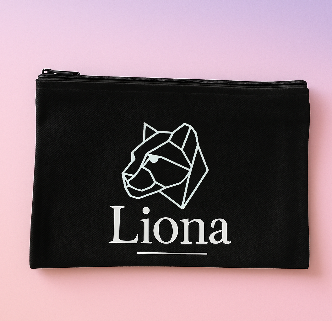 Liona Black Makeup Bag